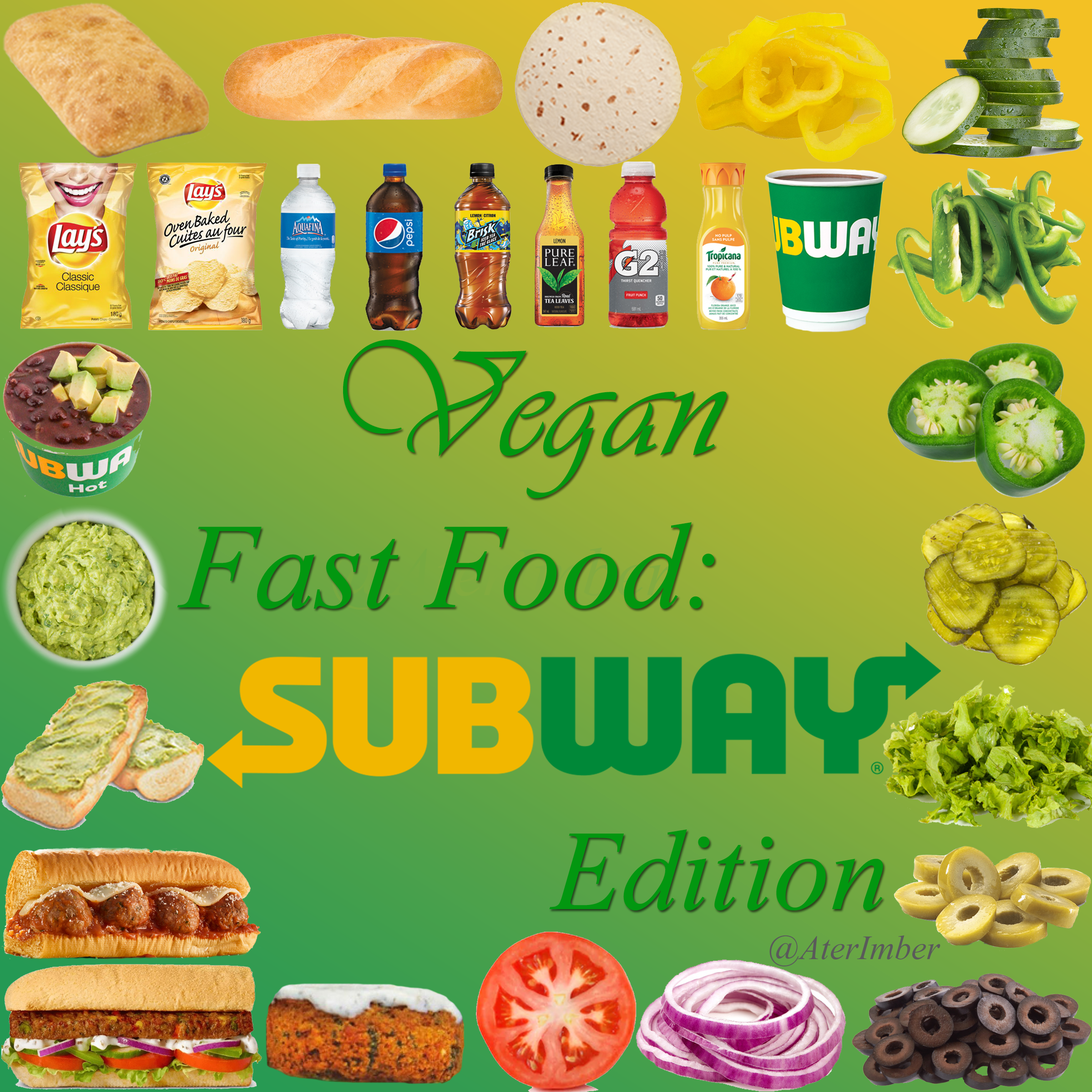 AterImber.com - The Veg Life - Vegan Tips - Vegan Fast Food - Subway Sandwich Edition - vegan food, fast food, Subway Canada, sandwiches, vegan tips, vegan food, what vegans eat, food blogger