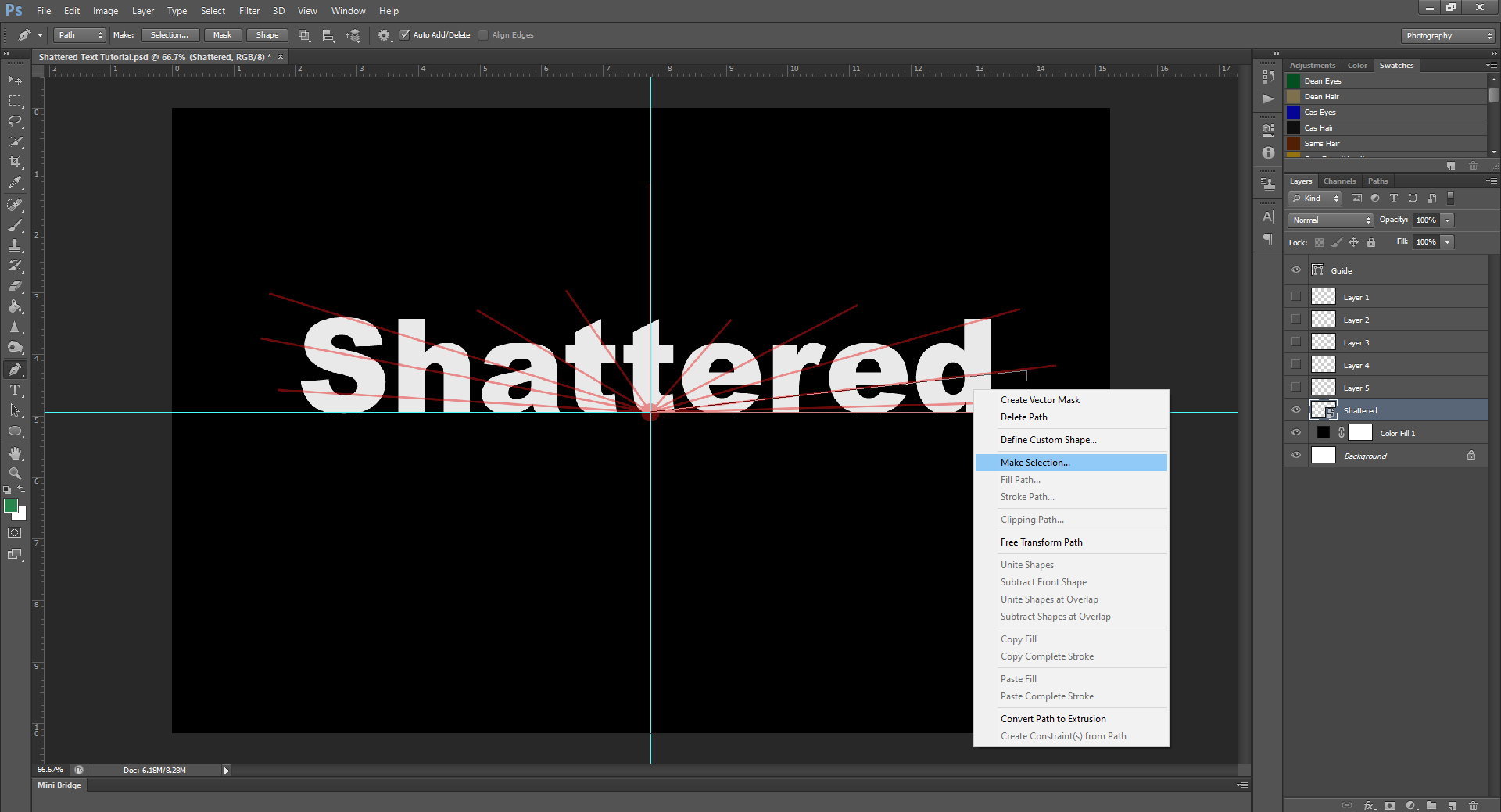 AterImber.com - Writing - Writing Tips - PHSH Tutorial Series - Shattered Text - Step 5 C - phsh, phsh tutorial, photoshop, photoshop tutorial, phsh effect