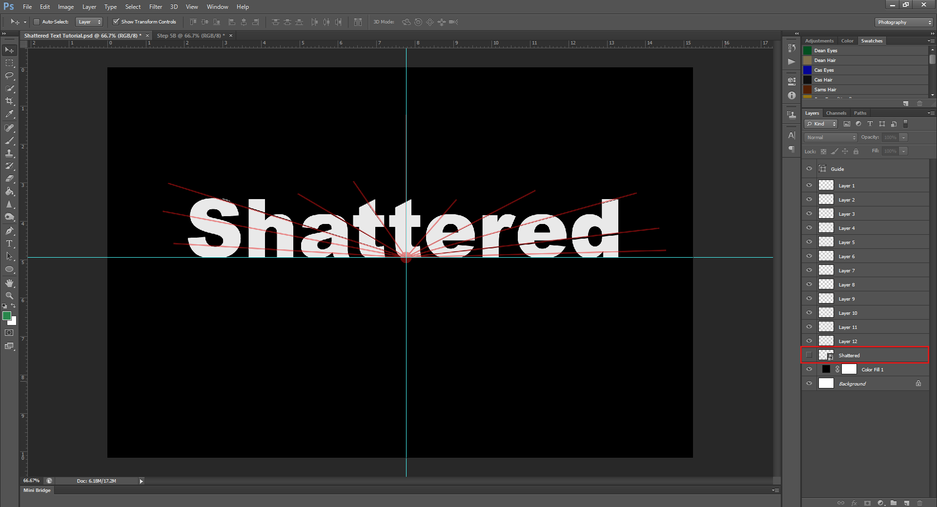 AterImber.com - Writing - Writing Tips - PHSH Tutorial Series - Shattered Text - Step 6 A - phsh, phsh tutorial, photoshop, photoshop tutorial, phsh effect