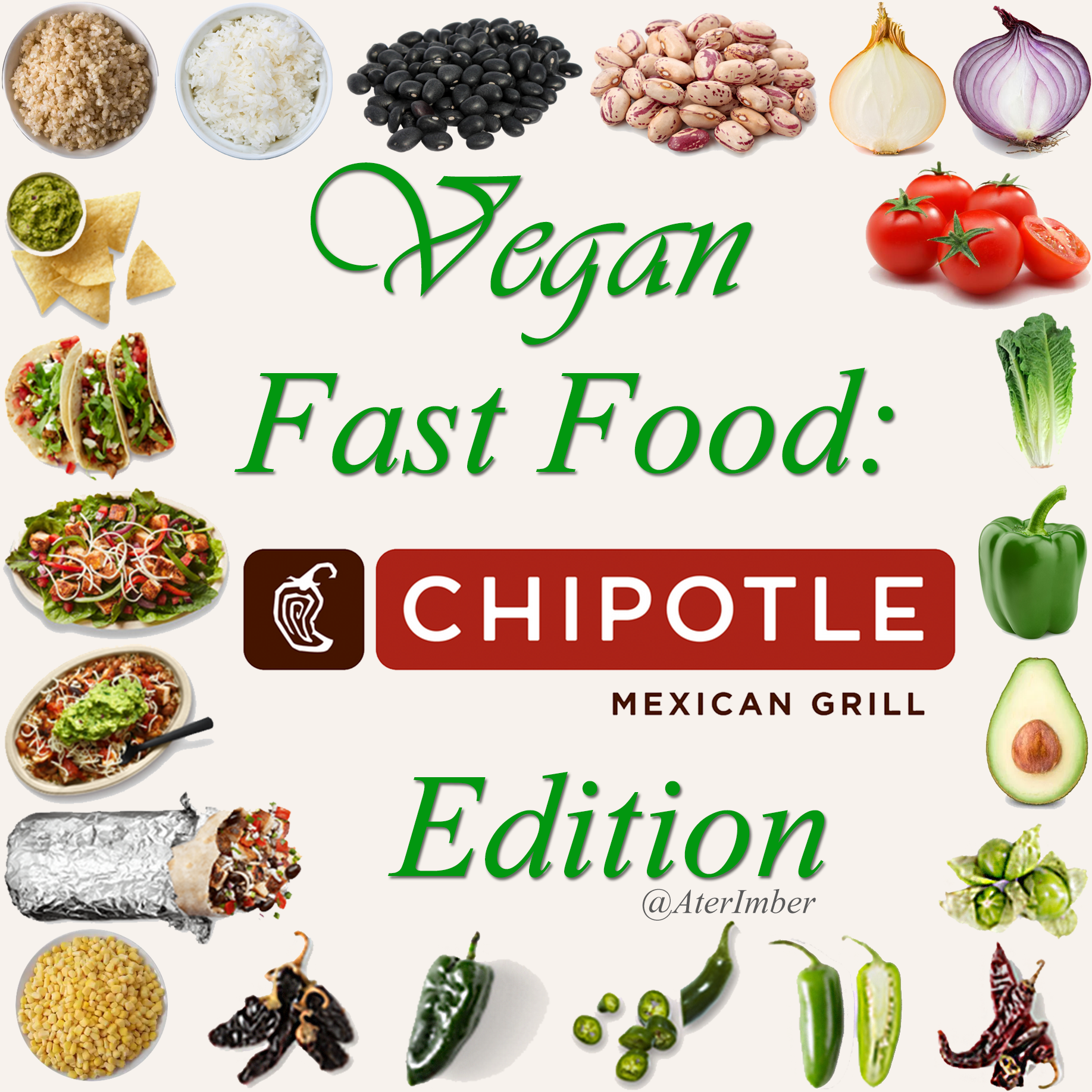 AterImber.com - The Veg Life - Vegan Tips - Vegan Fast Food Series - Vegan Fast Food: Chipotle Edition - VFF Chipotle Collage - vegan, vegan food, vegan fast food, takeout, blogger, food, food blogger, new vegan tips