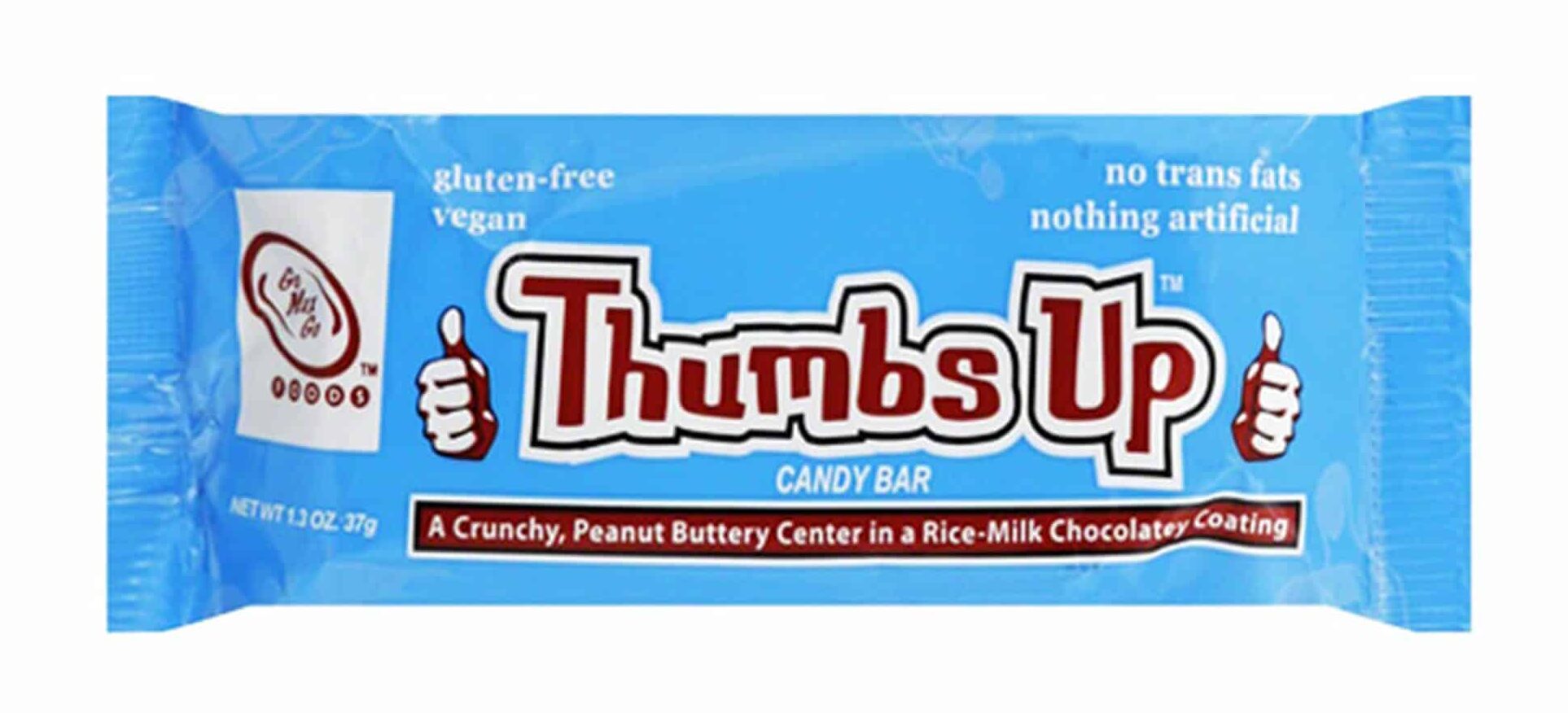 AterImber.com - Product Reviews - Go Max Go Food's Chocolate 2 Review - Thumb's Up Chocoalte Bar Wrapper - vegan, vegan food, food reviews, chocolate, vegan chocolate, food blogger, food reviewer
